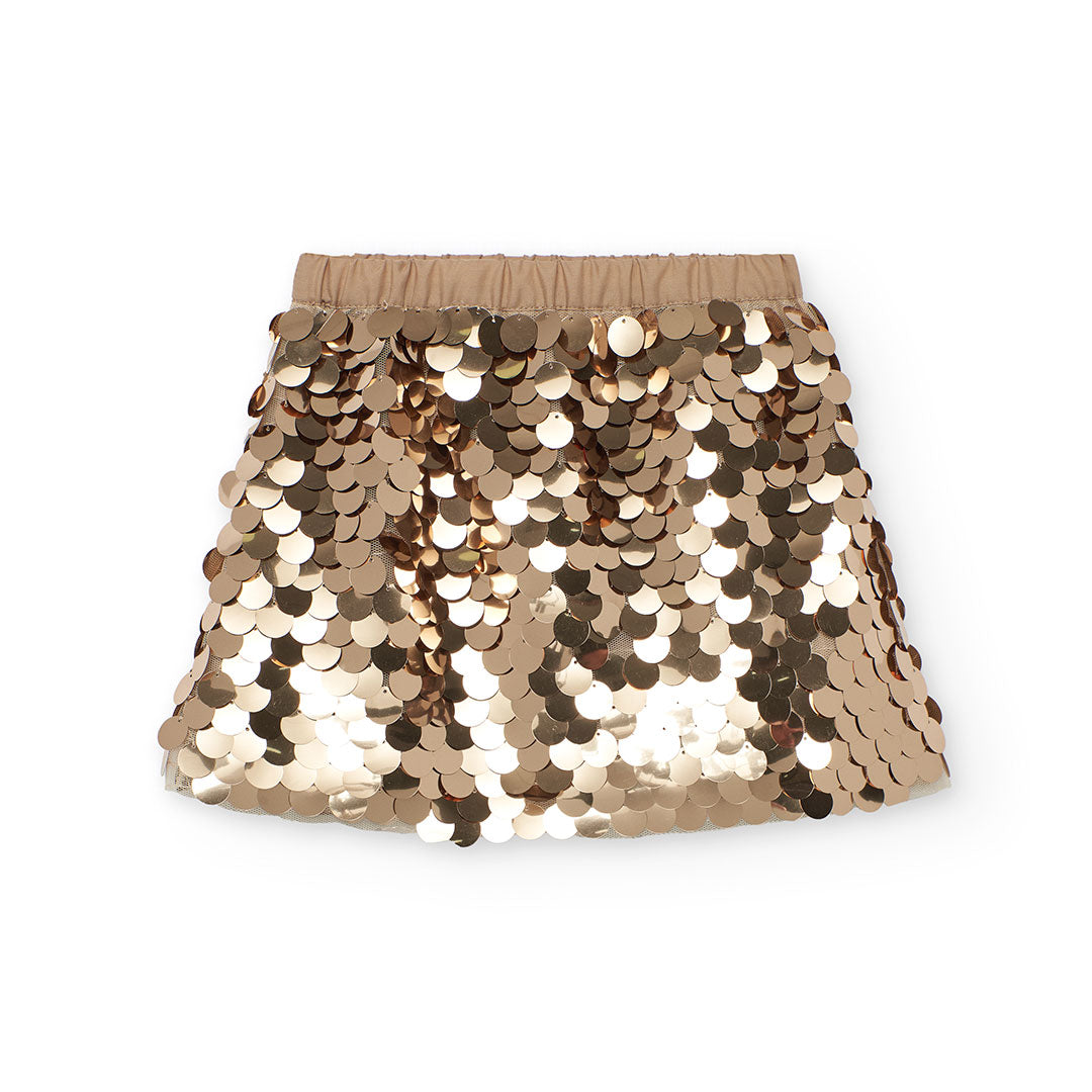 Boboli  Girls Gold Sequence Skirt