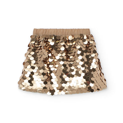 Boboli  Girls Gold Sequence Skirt