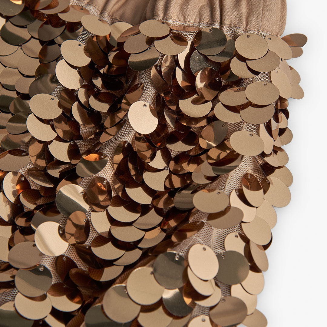 Boboli  Girls Gold Sequence Skirt