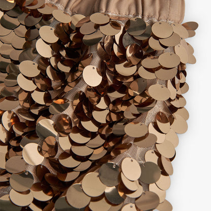 Boboli  Girls Gold Sequence Skirt