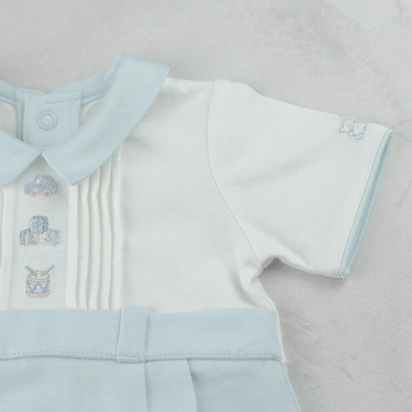 Emile et Rose Baby Boys Jarvis Toy Embroidery Romper