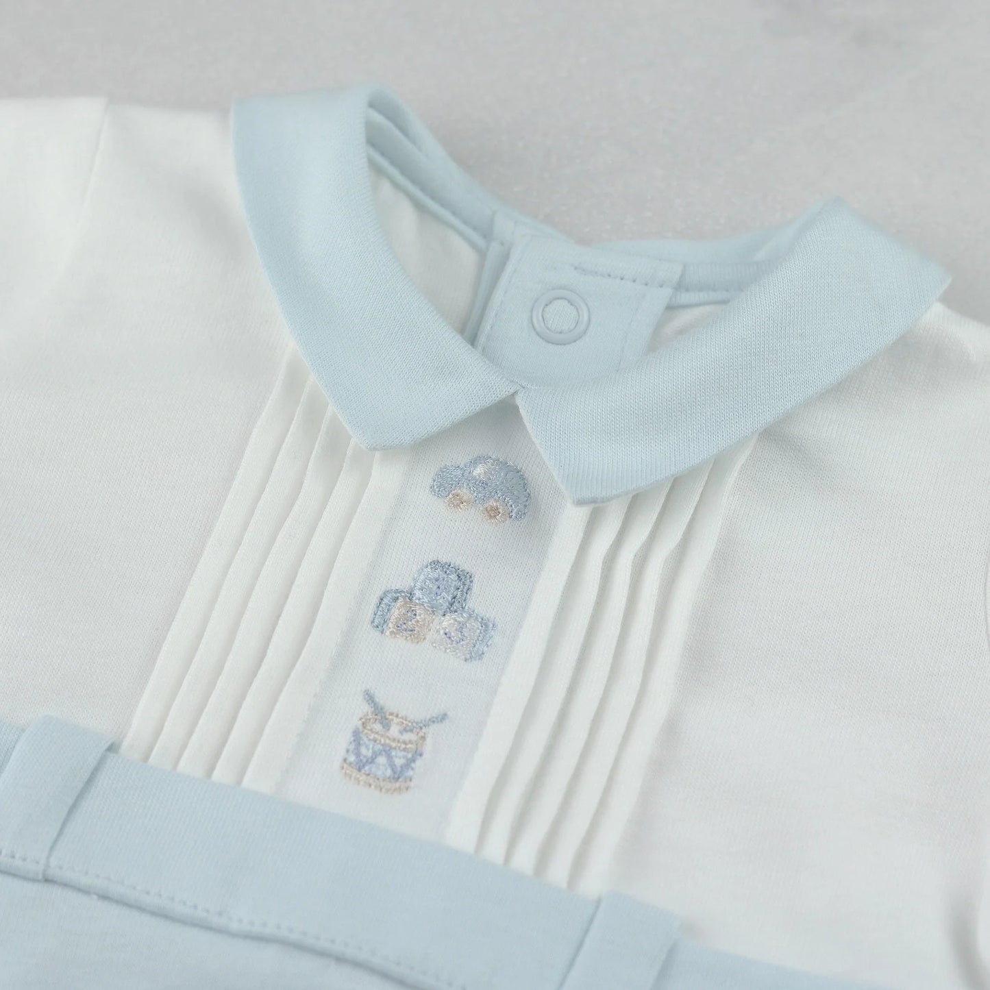 Emile et Rose Baby Boys Jarvis Toy Embroidery Romper