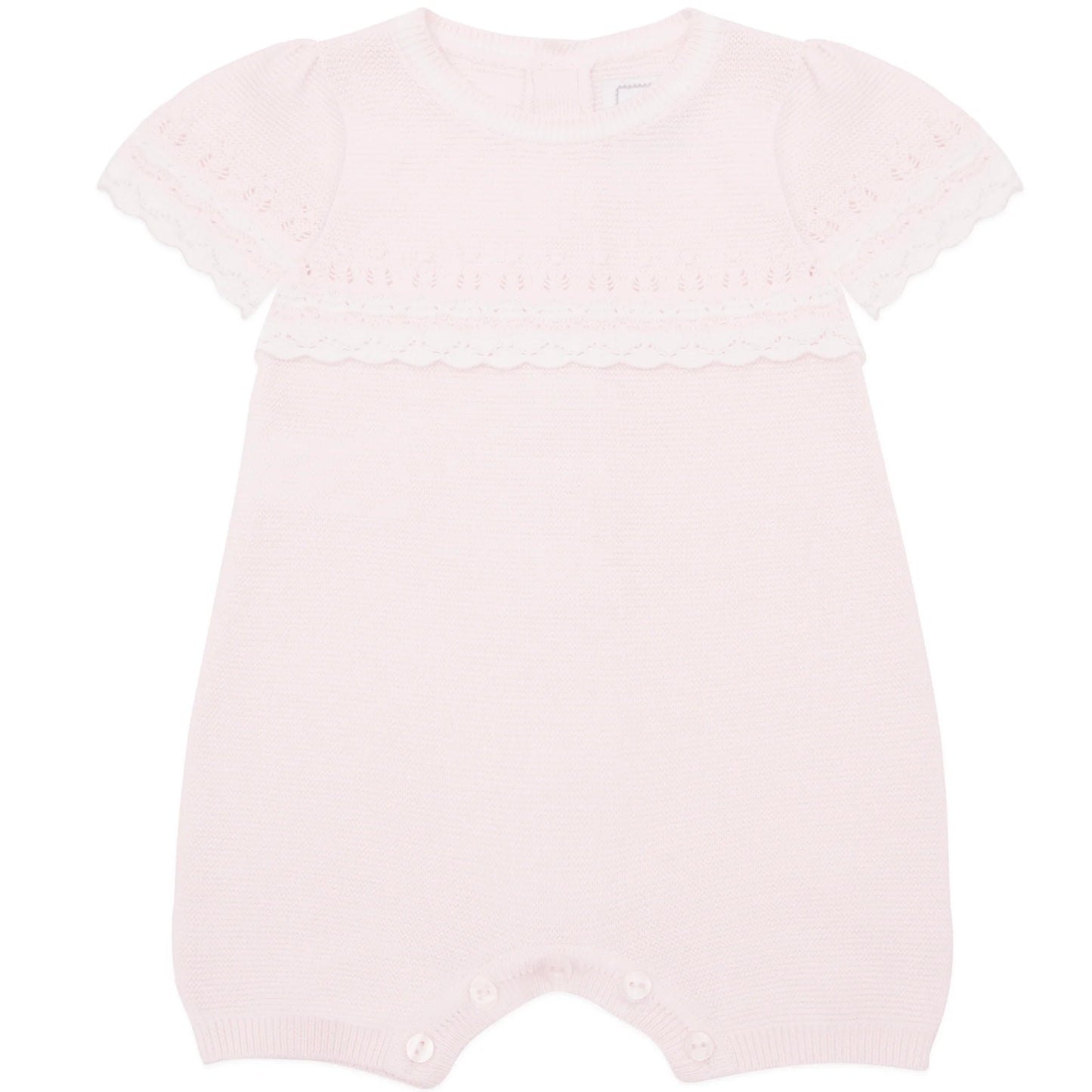 Emile et Rose Josie Pink Baby Girls Pretty Knit Romper