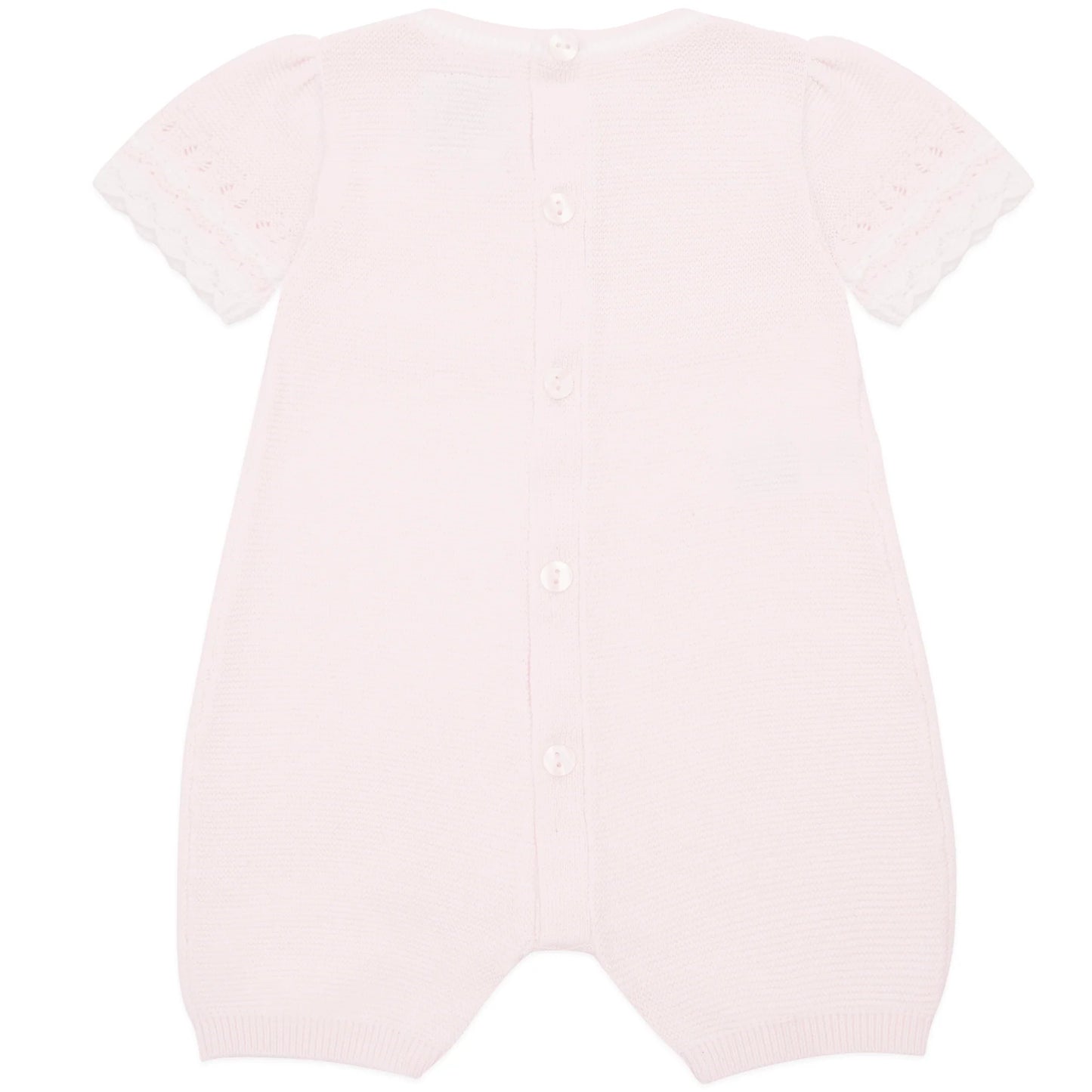 Emile et Rose Josie Pink Baby Girls Pretty Knit Romper