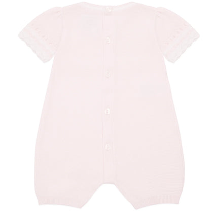 Emile et Rose Josie Pink Baby Girls Pretty Knit Romper