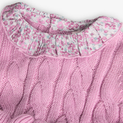 Boboli Baby Girls Pink Knitwear Detail Dress