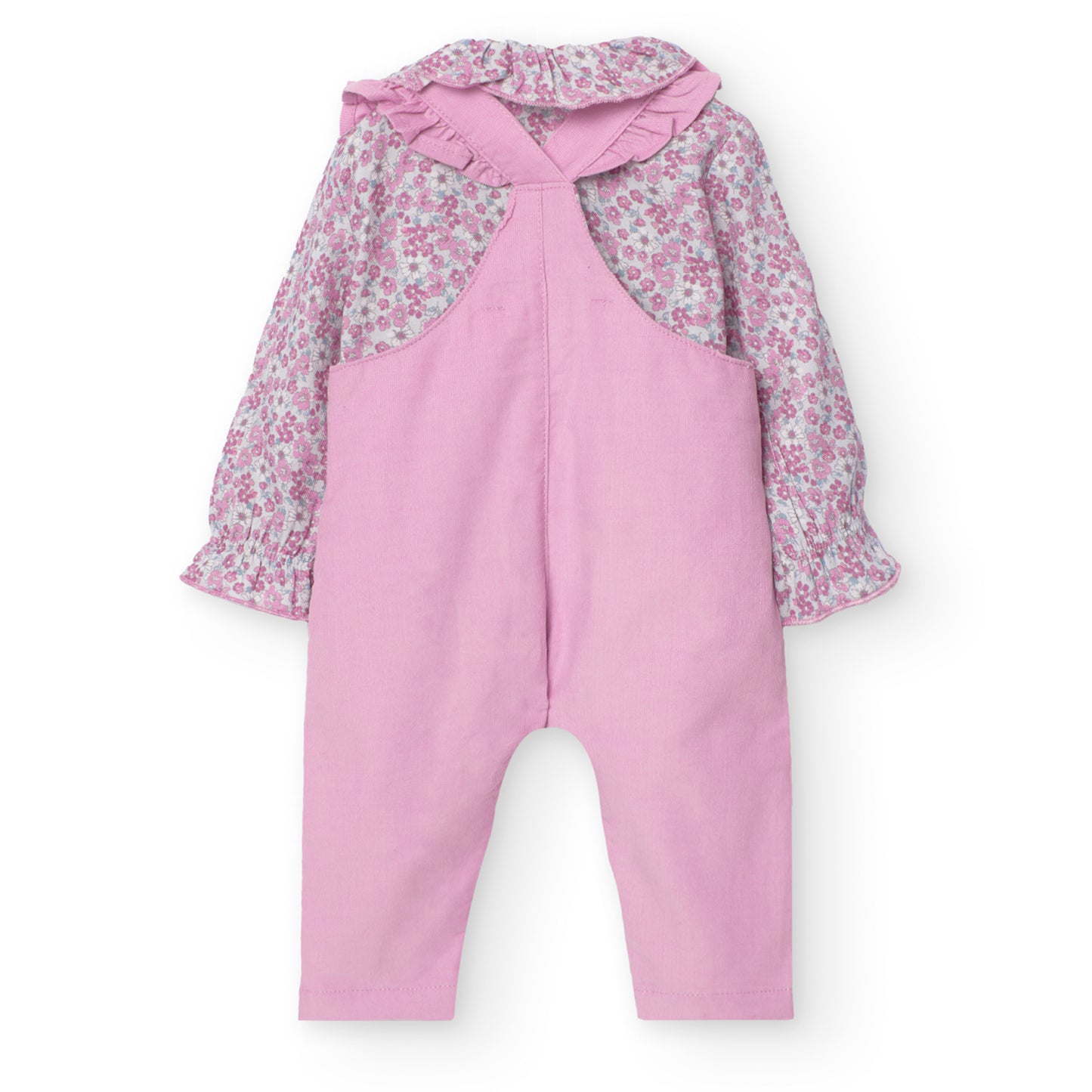 Boboli Baby Girls Pink Dungaree and Top Set