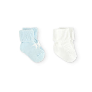 Boboli 2 pack baby blue socks