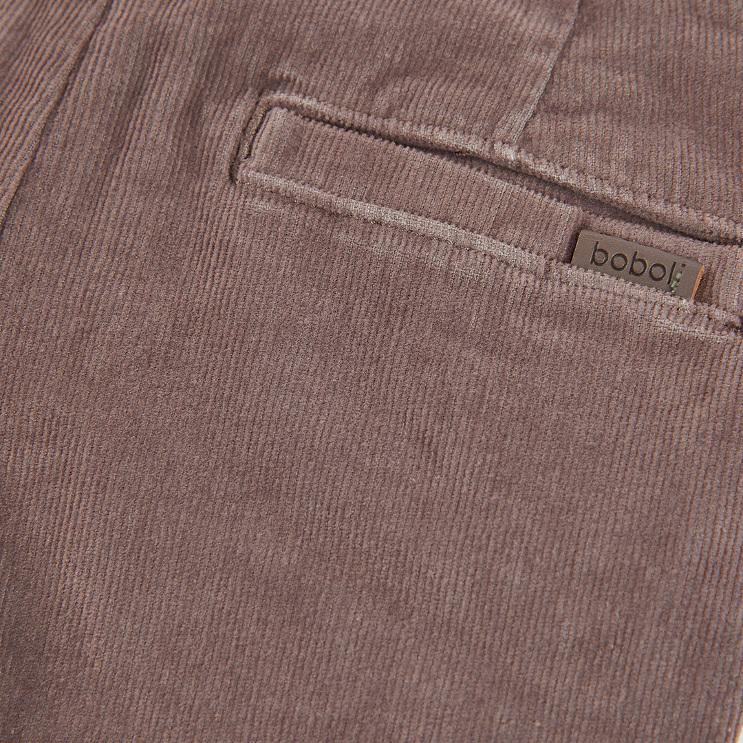 Boboli Boys Taupe Microcorduroy Trousers