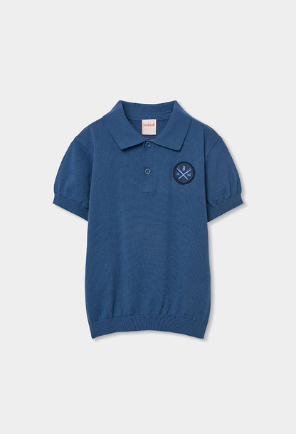 Boboli Boys Arctic Blue Short Sleeve Polo Shirt