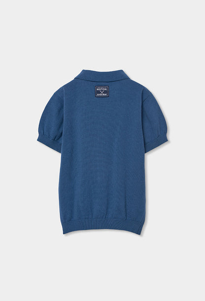 Boboli Boys Arctic Blue Short Sleeve Polo Shirt