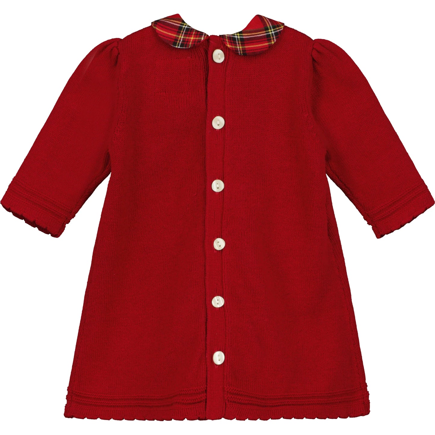 Emile et Rose Elizabeth Red Knit Baby Girl Chrsitmas Day Dress and Tights