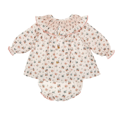 Babidu Baby Girls 100% Cotton Woven Dress and Pants