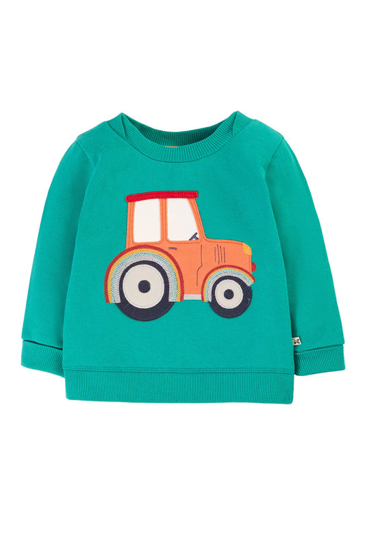 Frugi Baby Boys Easy On Iguana Tractor Jumper