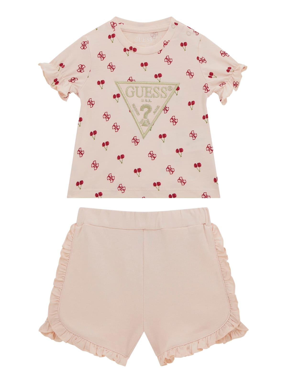 Guess Baby Girls Short Sleeve T-Shirt and Shorts Set