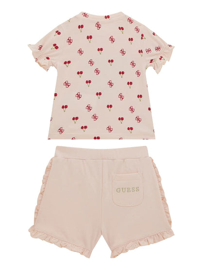 Guess Baby Girls Short Sleeve T-Shirt and Shorts Set