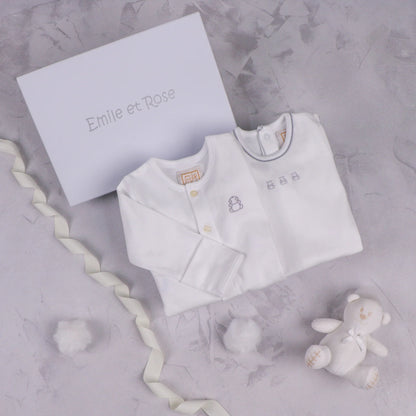 Emile et Rose Tatum White Unisex Baby Gift Set 1 month