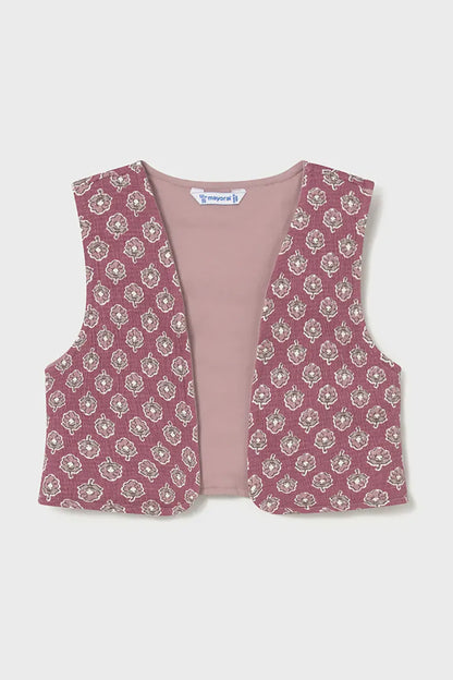 Mayoral Baby Girl 3 Piece Dusty Pink Ribbed Set