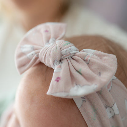 Ziggle Baby Girls Top Bow Headband Bunnies