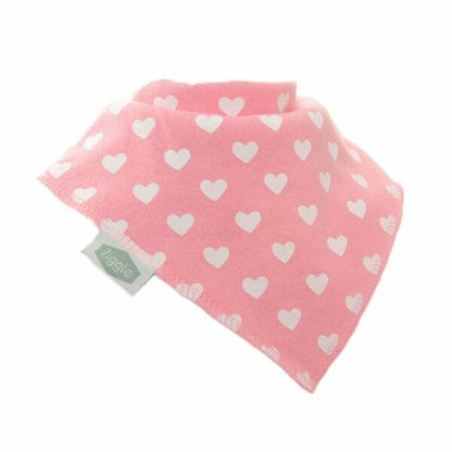 Ziggle Baby Girls Hearts and Bows Bib Set
