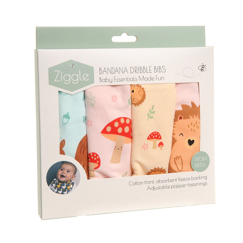Ziggle Baby Girls Woodland Bib Set