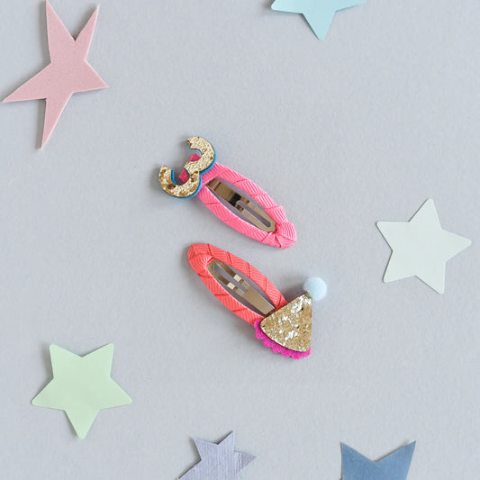 Rockahula 3rd Birthday Hair Clips