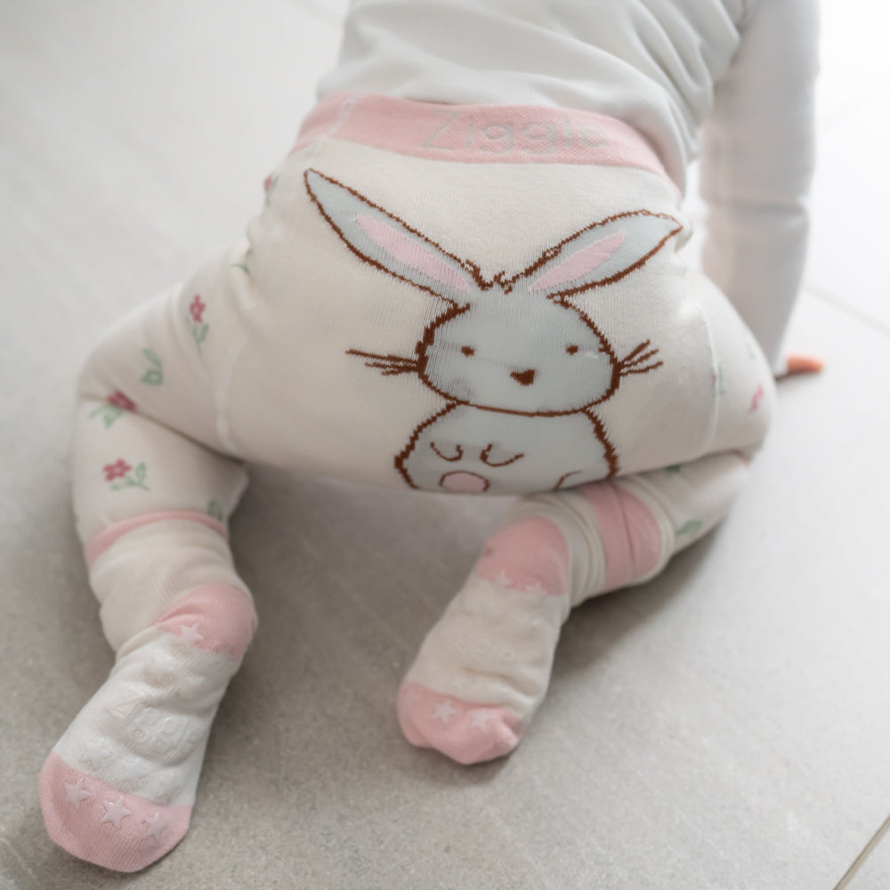 Ziggle Baby Girls Bunny Leggings & Socks Set