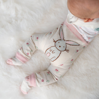 Ziggle Baby Girls Bunny Leggings & Socks Set
