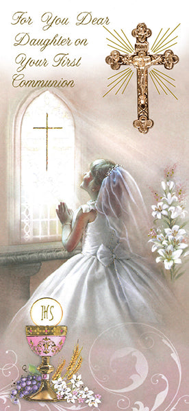 Daughter First Communion Card