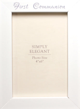 Communion Photo Frame White Finish