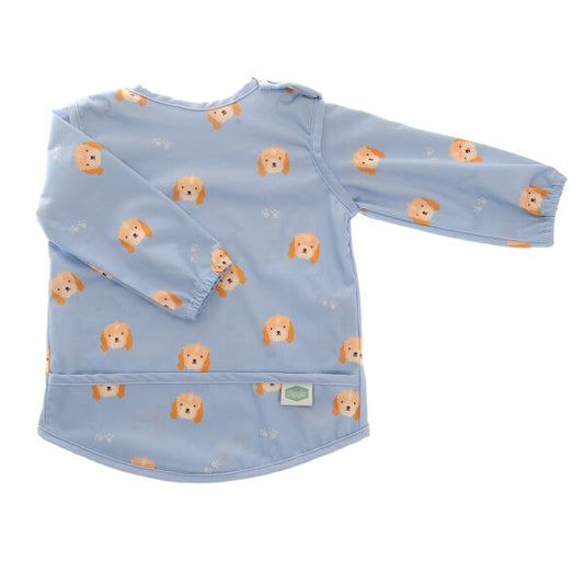 Ziggle Baby Boys Coverall Cockapoo Puppy Feeding Bib