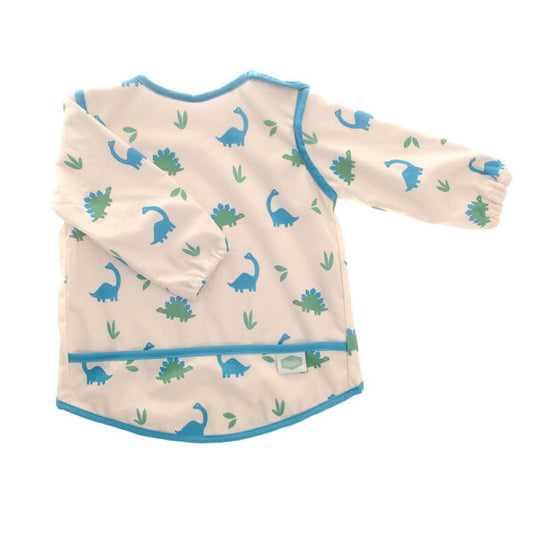 Ziggle Baby Boys Coverall Dinosaur Feeding Bib