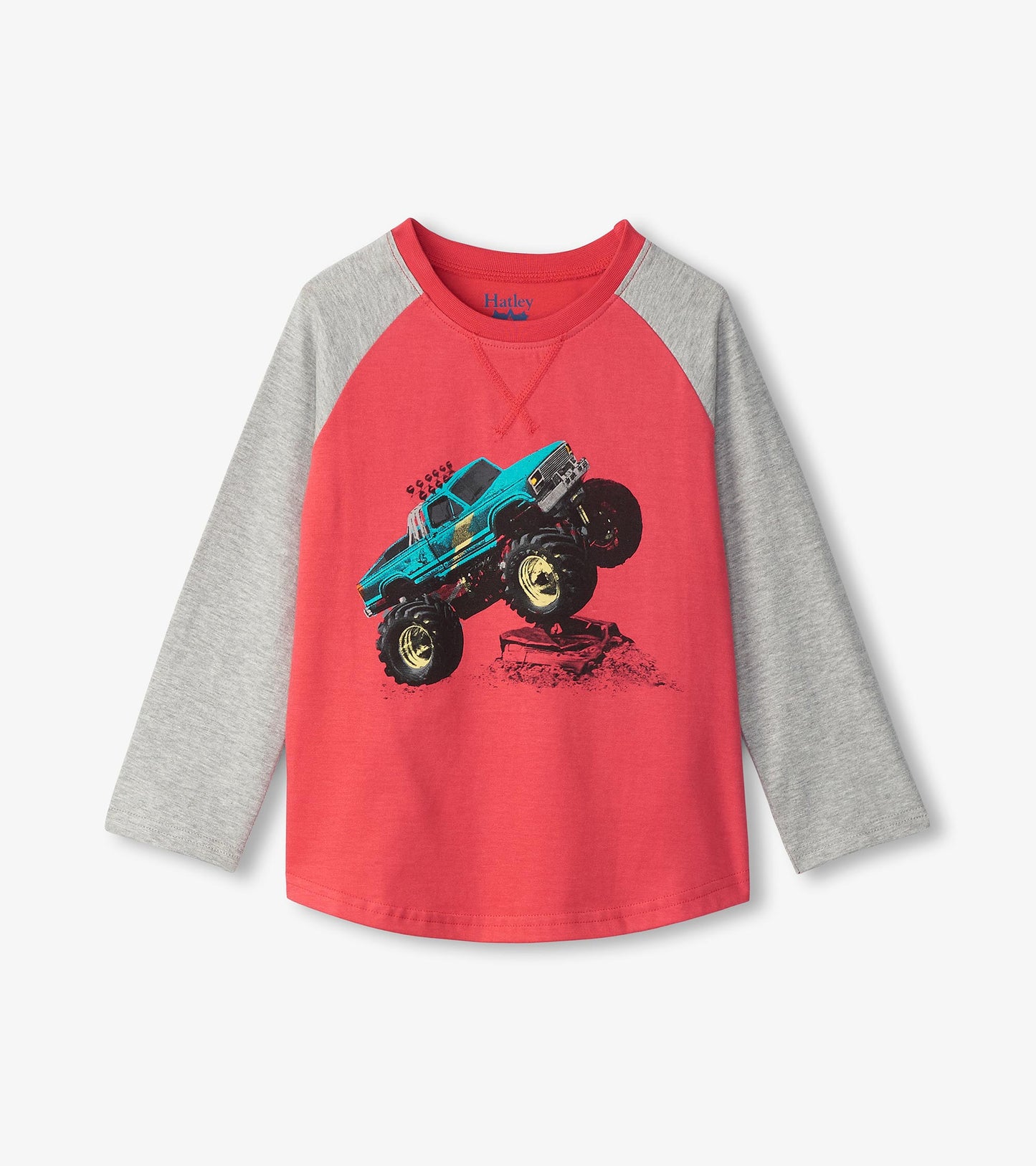 Hatley Boys Monster Truck Longsleeve Raglan Tee