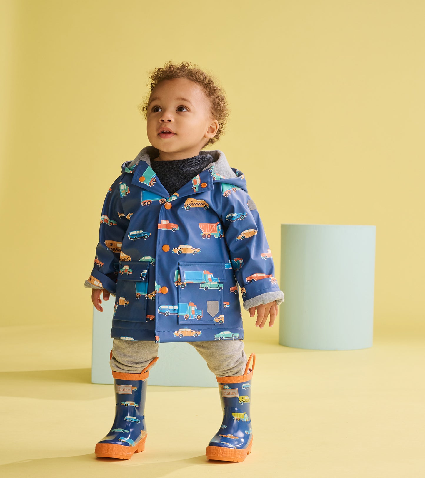 Hatley Boys Blue Motor Vehicles Raincoat