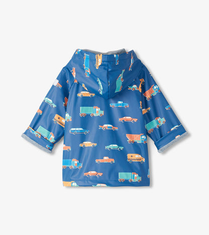 Hatley Boys Blue Motor Vehicles Raincoat