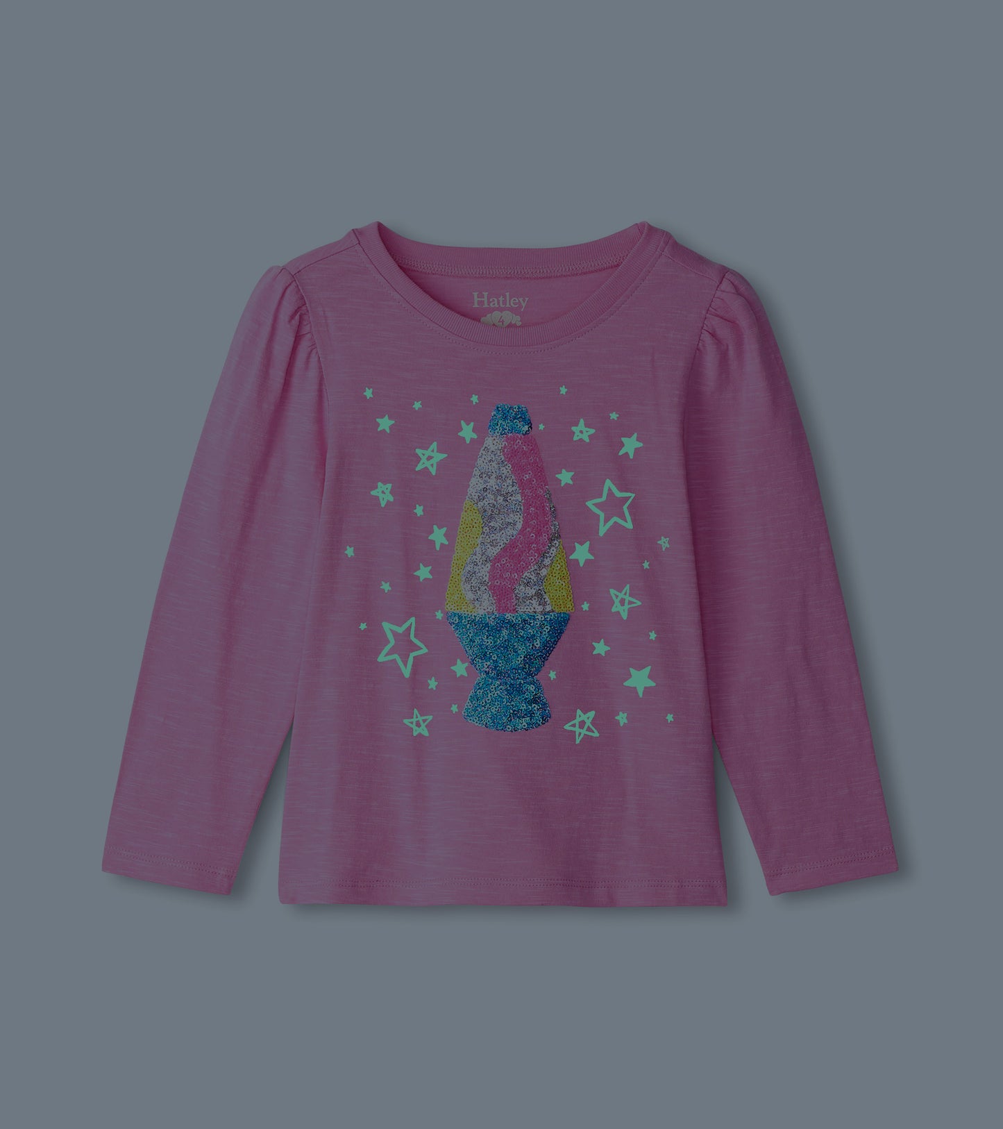 Hatley Girls Fuchsia Pink Lava Lamp Long Sleeve T-Shirt