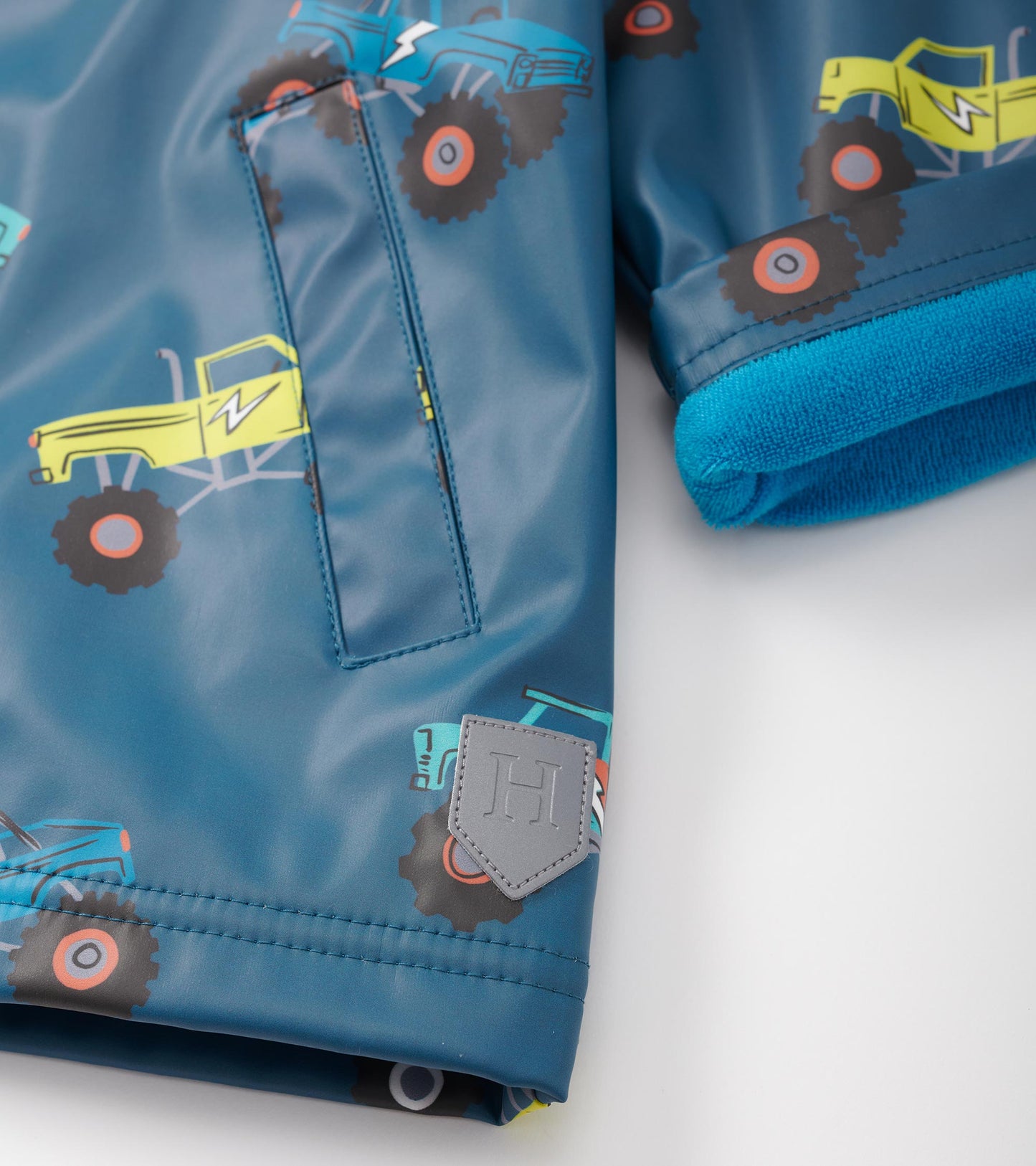 Hatley Boys Blue Monster Truck Raincoat