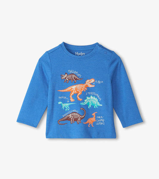 Hatley Baby Boys Blue Dino Bones Longsleeve T-shirt