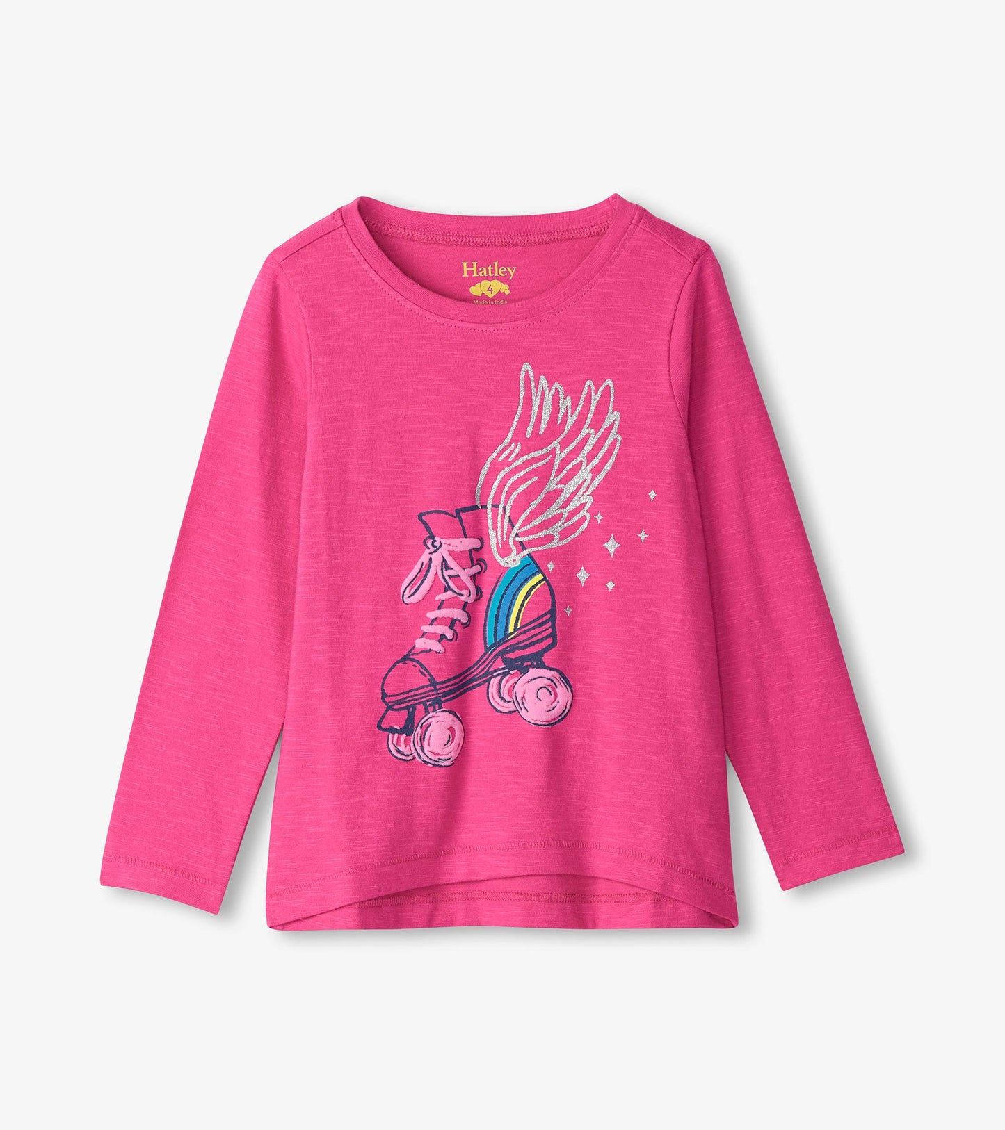 Hatley Girls Raspberry Rose Skater Wings Longsleeve T-Shirt