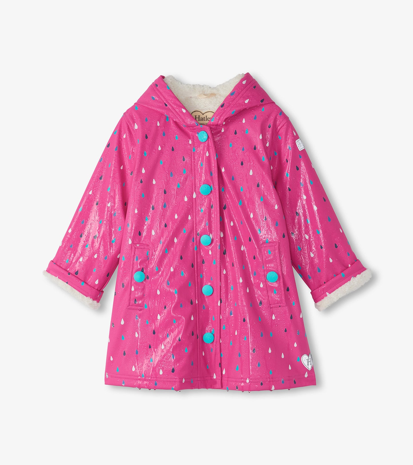 Hatley Tiny Dots Colour Changing Sherpa Lined Splash Jacket