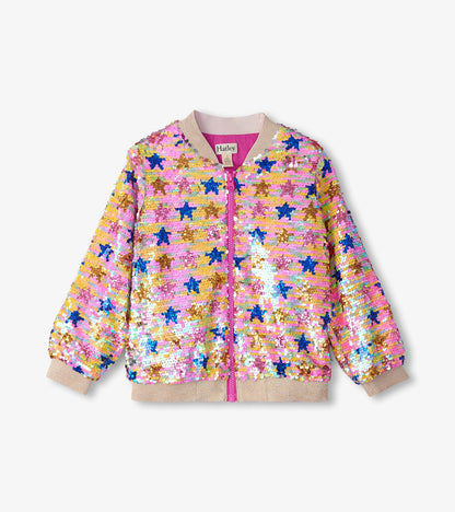 Hatley Star Party Sequined Bomber Jacket