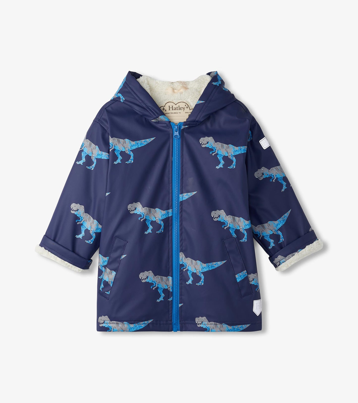 Hatley T-Rex Attack Sherpa Lined Splash Jacket