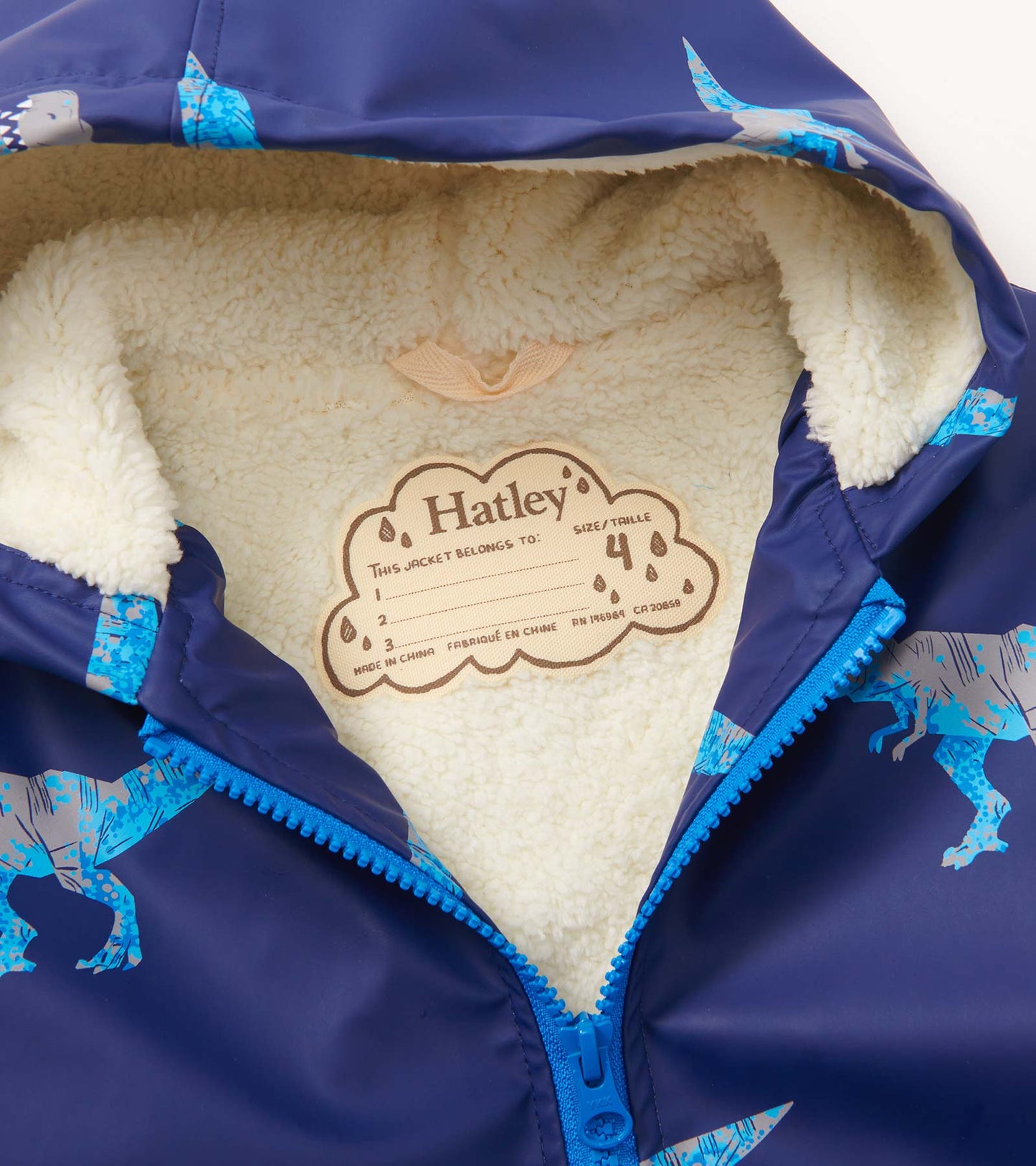 Hatley T-Rex Attack Sherpa Lined Splash Jacket