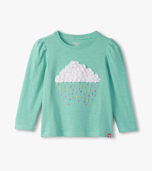 Hatley Girls Fluffy Cloud Puff Sleeve top