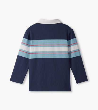 Hatley Boy Blue Stripes Rugby Polo
