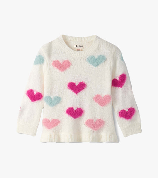 Hatley Baby Girls Precious Hearts Pretty Sweater
