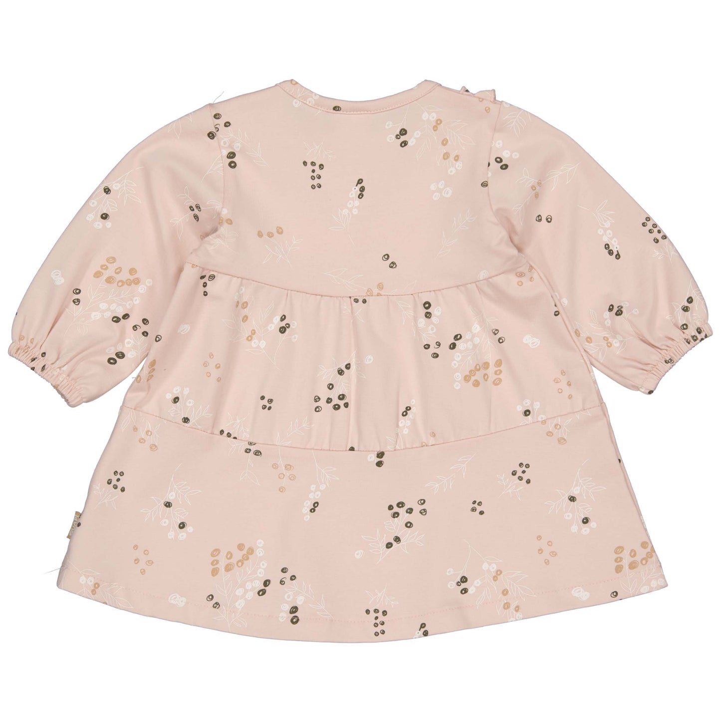 Quapi Baby Girls Aop Pink Leaves Dress