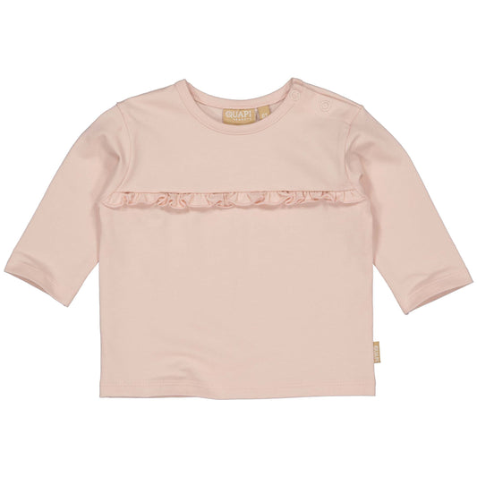 Quapi Baby Girls Light Pink Ruffle Top and Leggings Set