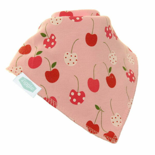 Ziggle Baby Girls Cherries Bib