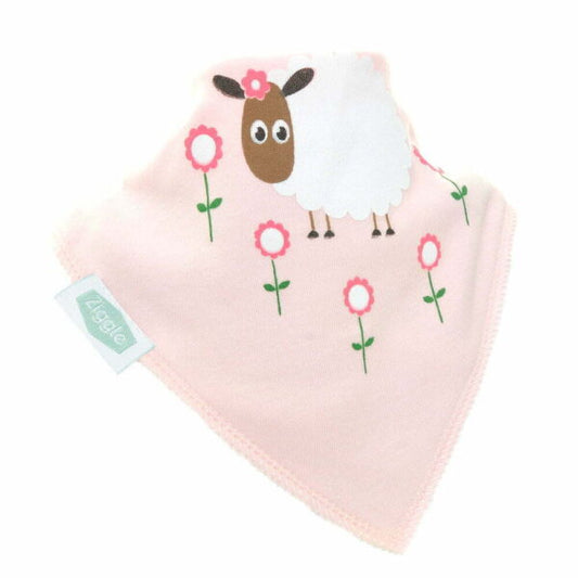 Ziggle Baby Girls Cute Pink Sheep Bib